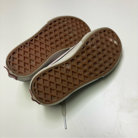 Vans Toddler Girls 11 Pink Classic Off The Wall Old Skool Shoe Sneaker Lace Up - Picture 6 of 10